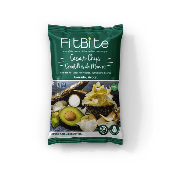 FitBite Croustilles de Manioc - Saveur d'Avocat
