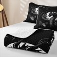 thumbnail image 4 of Metsweet Magic Dragon Twin Quilt Set, Gothic Animal Twin Coverlet Set, Black Blue Gray, 4 of 7