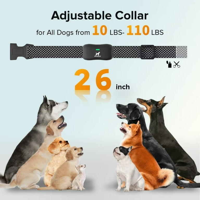 Wireless Dog Fence System Electric Dog Fence Dog Training Collar with Remote 1.15 Mile 3 Safe Training Modes Security Lock IPX7 Waterproof Shock