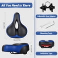 thumbnail image 6 of Comfortable Bike Seat for Men & Women, Memory Foam Bicycle Seat with Dual Shock Absorbing Ball, Universal Fit Bike Saddle for Stationary, Commuter, Mountain, Road, Cruiser, Ebike, 6 of 18