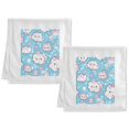 thumbnail image 2 of Cute Clouds Pattern Soft Cotton Towel with Vibrant Print, Perfect for Bathroom, Beach, and Travel, 2 of 10