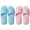 Pink+LightBlue, variant on 2Pack Foldable Travel Slippers for Women - Non-Slip EVA Slides - Portable Compact Shower & Beach Shoes