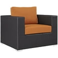 thumbnail image 5 of Modway Convene 7 Piece Outdoor Patio Sectional Set in Espresso Orange, 5 of 8