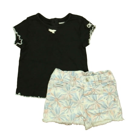 

Pre-owned Calvin Klein Girls Black | Pink | White | Blue Apparel Sets size: 18 Months