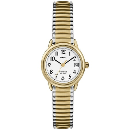 Timex Women's Easy Reader Date 25mm Two-Tone Stainless Steel Expansion Band