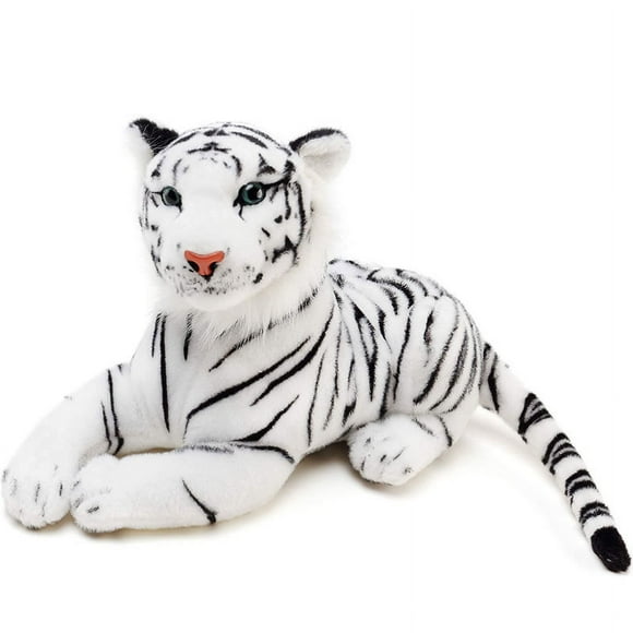 Realistic Stuffed Animals Tiger Toys Plush (White,26CM