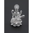 thumbnail image 3 of 925 Silver Purity White Maa Saraswati Idol Traditional Hinduism Statue Idol Murti Sculpture, 3 of 5