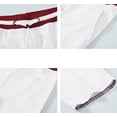 thumbnail image 3 of QPNGRP Mens Shorts Casual Adjustable Drawstring Elastic Waist Slim Shorts 8210/White 38, 3 of 8