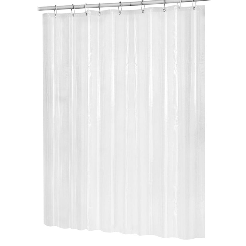 Details about   183cm Shower Curtain Waterproof Transparent Clear White  100% PEVA Bath Bathroo