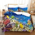 thumbnail image 1 of VosileUnderwaterWorldDuvetCoverSetBeddingZipperClosure,UltraSoftMicrofiberQuiltCoverSetOf3PcsSuitableForChildren,AdolescentsAnd, 1 of 5