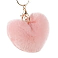 thumbnail image 1 of kurtrusly Hair Ball Heart Shape Pendant Handbag Keychain Key Buckle Ring Mobile Phone Hanging Decor, 1 of 7