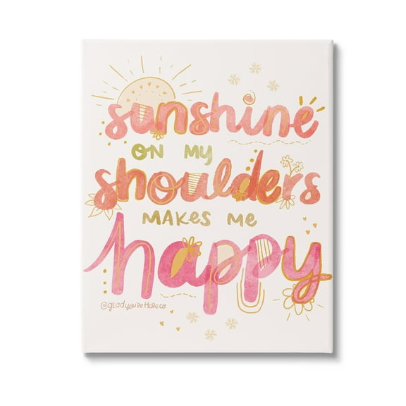 Stupell Industries Sunshine On My Shoulders Landscape Painting Gallery Wrapped Canvas Art Print Wall Art, 16 x 20