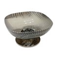 thumbnail image 3 of deevoka Fruit Serving Bowl Drainer Round Kitchen Strainer Bowl for Table Centerpiece Black, 3 of 9