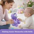 thumbnail image 6 of Bella Stuffed Bunny Toy - Animated Interactive Baby Bunny with Peek-a-Boo Feature and Singing Songs - Perfect Baby Plush Toy Gift for Ages 0-2, Purple (Set of 2, Purple) by Dimple, 6 of 9