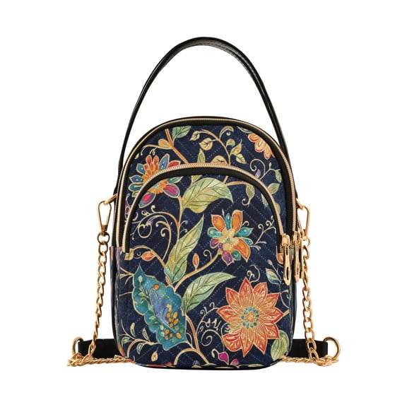 DIXRUYEE Cross Body Fashion Shoulder Waist Purse Bags Floral Harmony Pocket Handbags