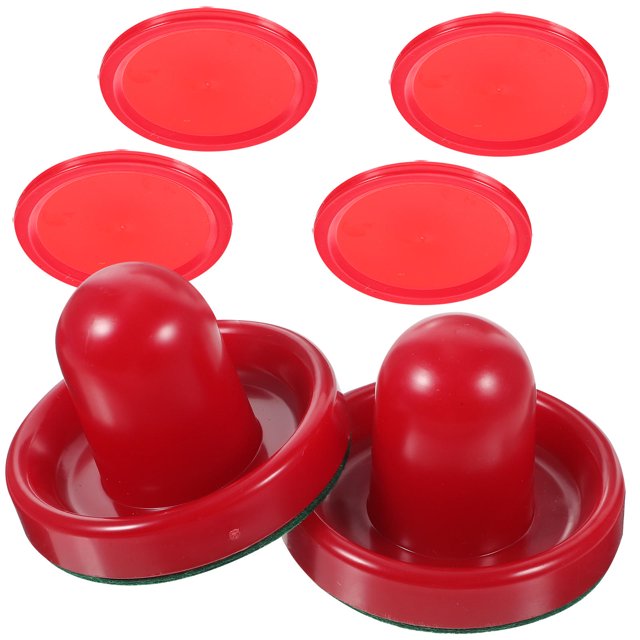 CHICHUMID 8Pack Air Hockey Pushers Pucks Red for Competitive Matches on Game Tables