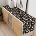 thumbnail image 4 of Black Halloween Table Runner - 48 Inch Long, Kitchen Dining Table Runner Dresser Scarves, Pumpkins Cat Ghost Bat Farmhouse Decor for Coffee Tables Wedding Party Banquet, 4 of 8