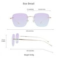 thumbnail image 4 of LifeArt Pure Titanium Frame Glasses/Blue Light Blocking Reading Glasses, Reduce Eyestrain, Stylish for Men and Women(Pink Gold,+1.50 Magnification), 4 of 5