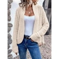 thumbnail image 3 of Womens Casual Sweater Long Sleeve Loose Knit Clothes Fashion Top Apricot S, 3 of 5