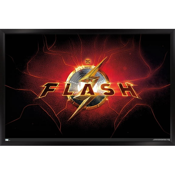 DC Comics Movie The Flash - Logo Wall Poster, 22.375" x 34" Framed