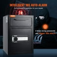 thumbnail image 6 of 2.5 Cu Ft Drop Slot Safe with Digital Keypad & Emergency Keys - Cash Deposit Box for Office, Hotel, Home (20.27"x13.97"x13.97"), 6 of 11