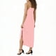 thumbnail image 5 of Vestido Corto para Mujeres Verano Color Sólido Cuello en V con Bolsillo, Manga Corta Vestido de Primavera Casual para Uso Diario, 5 of 7