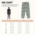 thumbnail image 3 of Kdxio grey and green argyle Women Pajama Pants Drawstring Pajama Pants Wide Leg Casual Lounge Pants Sleepwear -Medium, 3 of 6