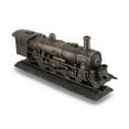 thumbnail image 1 of Bronze Finish Steam Locomotive Engine Statue Incredibly Detailed Train, 1 of 5