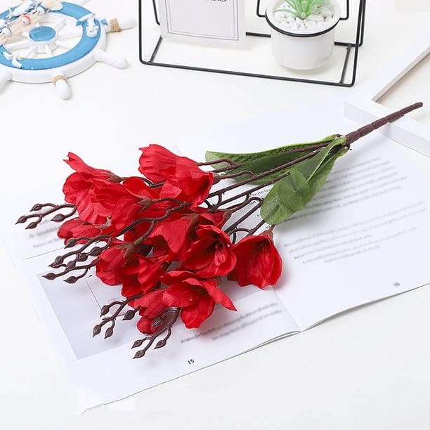 Flores artificiales, flores falsas, flores de imitación, juego de regalo para mujer, flores artificiales de primavera, magnolias para decoración del hogar, magnolia simulada
