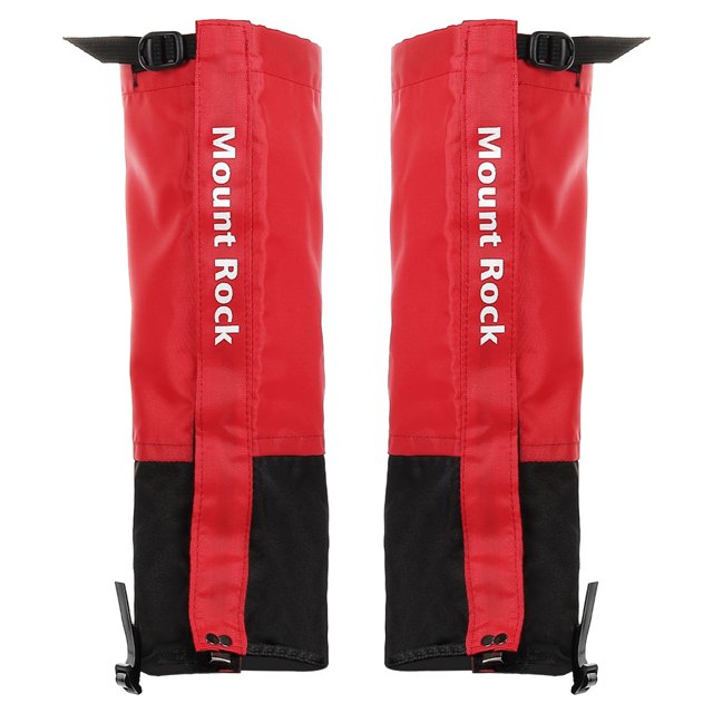Unique Bargains Leg Gaiters, Waterproof Shoe Covers Adjustable Snow Boot Gaiter, Red, M