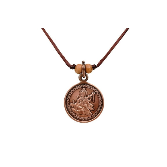 Rudra Centre Shree Saraswati Yantra Locket - Copper