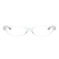 thumbnail image 4 of 3 Pairs of Oval Clear Frame Gray Temple Blue Light Blocking Reading Glasses 1.00 for Women Printed Ultralight Presbyopia Glasses Plastic Readers +1.00 with Case, 4 of 5