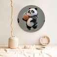 thumbnail image 5 of Zufioo Cartoon Pandas Basketball Print Bone China Decorative Plate, Ceramic Dinner Plate with Stand Ceramic Decoration Homewares-10in, 5 of 6