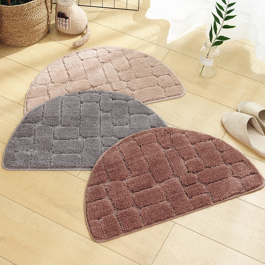 TureClos Semi Circle Microfibre Floor Mat Water Absorption Washable Door Mat Indoor Outdoor Rug