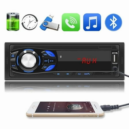 IN-DASH Single 1 Din Bluetooth Car Radio Charging MP3 FM Digital Audio USB/AUX/TF Player Car Radio