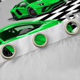 thumbnail image 4 of Manfei Kid Sports Cars Kitchen Curtains,Racing Track Print Black Out Curtains Pack of 2 (42x63 Each),Green, 4 of 7