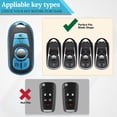 thumbnail image 5 of for Buick Key Fob Cover with Upgraded Anti-lost Luxury Keychains, Fashionable Matte Metallic Silver Soft Case for Enclave Encore Regal Tourx, 5 of 8