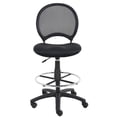 thumbnail image 4 of Boss Office Products Chaise de Dessin en Tissu à Dossier en Maille avec Anneau Repose-Pieds, Noire, 4 of 7