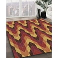 thumbnail image 3 of Ahgly Company Machine Washable Indoor Round Transitional Tomato Red Area Rugs, 6' Round, 3 of 7