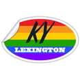 thumbnail image 2 of Lexington KY Kentucky Fayette County Rainbow Pride Flag 6 Stripes Pride Flag Euro Decal Bumper Sticker 3M Vinyl 3" x 5", 2 of 3