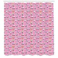 thumbnail image 3 of Ambesonne Panda Shower Curtain, Fluffy Animals Playing Around, 69"Wx75"L, Pink Multicolor, 3 of 3