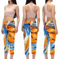thumbnail image 2 of Basketball Women's Printed High Waist Capris Gym Leggings - Suitable for Running, Fitness, Yoga - Not See-Through Compression Leggings for Women, 2 of 6
