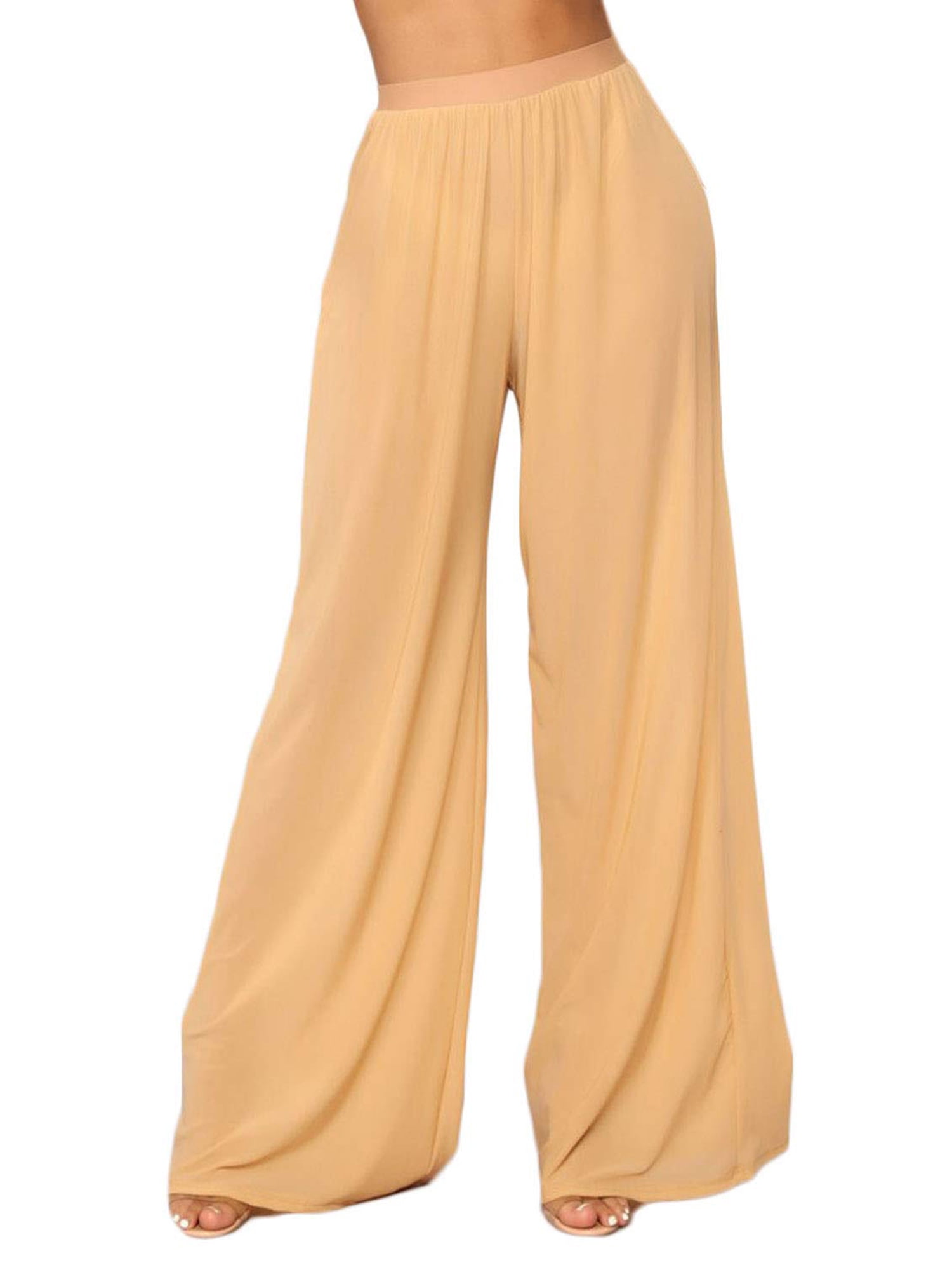 Lookwoild Lookwoild Women See Through Wide Leg Sheer Pants Beach