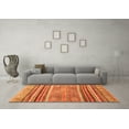 thumbnail image 3 of Ahgly Company Indoor Square Abstract Orange Modern Area Rugs, 6' Square, 3 of 4