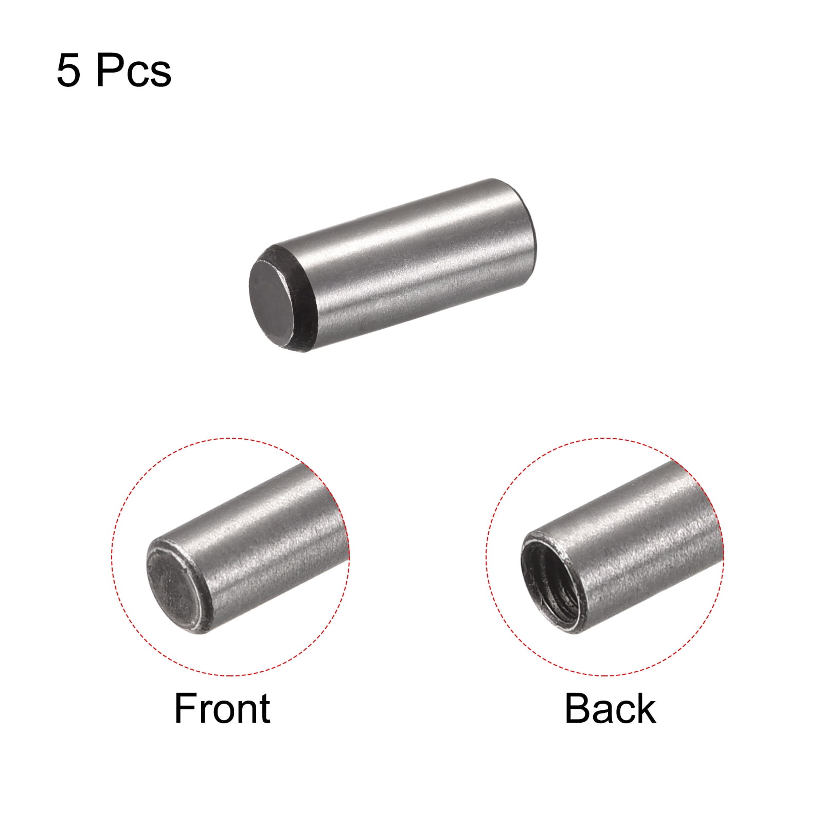 Unique Bargains Internal Thread Dowel Pins Chamfering Flat Cylindrical Pin 10x25mm