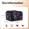thumbnail image 5 of Honeii Purple-Eyed Floral Leopard Print 4 slice Toaster Cover, Two Slice Toaster Dust-proof Cover For Kitchen Small Appliance and Fingerprint Protection, 5 of 7