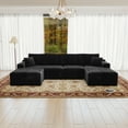 thumbnail image 3 of Modular Sectional Sofa , Compressed Couch for Living Room, Bedroom, No Assembly Required, Free Combination, Plush Corduroy Fabric, 3 of 7