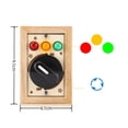 thumbnail image 3 of Tablero ocupado Montessori LED, tablero sensorial de madera, interruptor de botón con botón, juguetes de viaje, tablero sensorial de madera LED para CUTICAT Material de tablero ocupado, 3 of 8