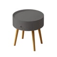 thumbnail image 4 of Modern Coffee Table with Drawer, Bedside Table, Sofa Side Table, Oak Table Legs, Suitable for Living Room and Bedroom,Gray, 4 of 5