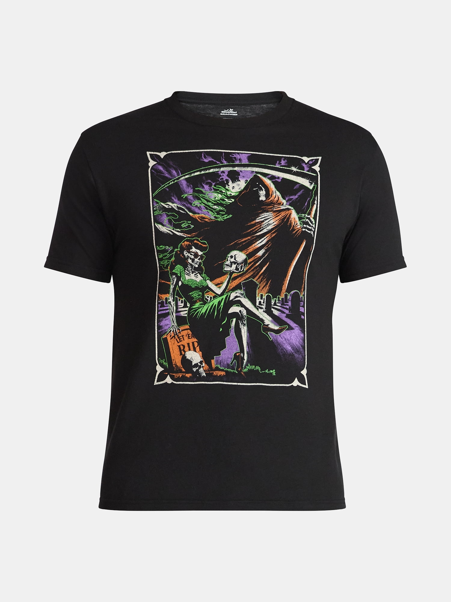 Halloween Men's Grim and Glamour Graphic Tee from Way to Celebrate, Sizes XS-3XL